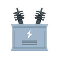 Electric transformer icon flat isolated vector