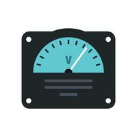 Voltmeter icon flat isolated vector