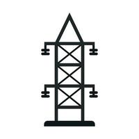 Electric tower icon flat isolated vector