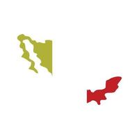 Mexico territory icon flat isolated vector