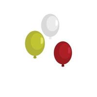 Mexican balloons flag icon flat isolated vector