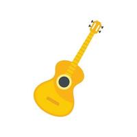 Acoustic guitar icon flat isolated vector