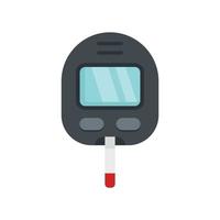 Glucose meter icon flat isolated vector