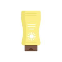 Sunscreen bottle icon flat isolated vector