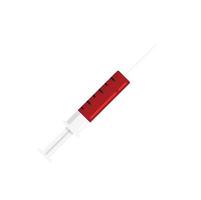 Blood full syringe icon flat isolated vector