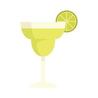 Tequila cocktail icon flat isolated vector