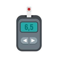 Modern glucometer icon flat isolated vector