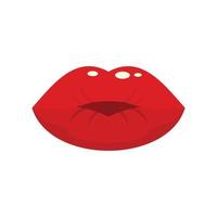 icono de beso caliente vector aislado plano