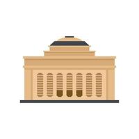 Academy building icon flat isolated vector