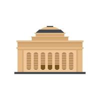 Academy building icon flat isolated vector