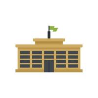 College building icon flat isolated vector