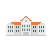 University building icon flat isolated vector