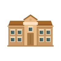 University campus icon flat isolated vector