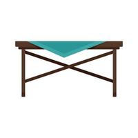 Picnic table icon flat isolated vector