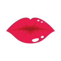 Smile kiss icon flat isolated vector