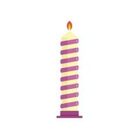 Surprise birthday candle icon flat isolated vector