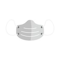 Modern protect air mask icon flat isolated vector