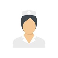 People nurse icon flat isolated vector