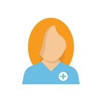 Pharmacist nurse icon flat isolated vector