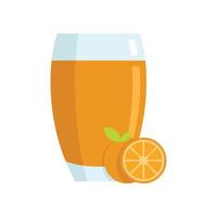 Orange juice icon flat isolated vector