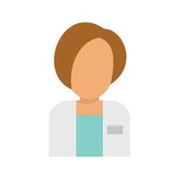 Career nurse icon flat isolated vector