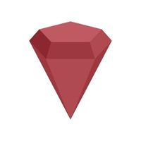 Radian gemstone icon flat isolated vector