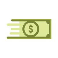 Fast money transfer icon flat isolated vector