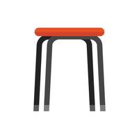 Stool icon flat isolated vector