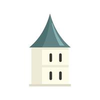 Castle Riga tower icon flat isolated vector