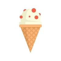 Cold ice cream icon flat isolated vector