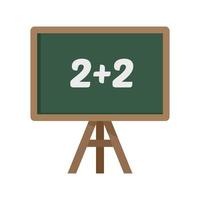 Lesson board icon flat isolated vector