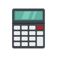 lección calculadora icono plano aislado vector