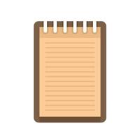 Sketch notebook icon flat isolated vector