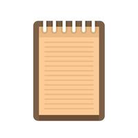 Sketch notebook icon flat isolated vector