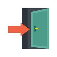 Apartment entrance icon flat isolated vector