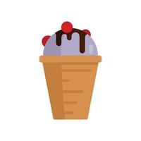 lolly helado icono plano aislado vector