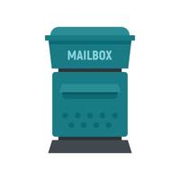 Mailbox icon flat isolated vector