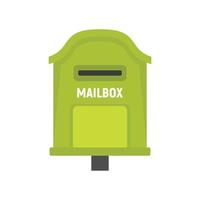 Delivery mailbox icon flat isolated vector
