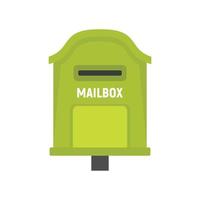 Delivery mailbox icon flat isolated vector