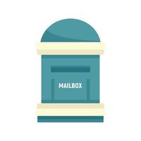 Office mailbox icon flat isolated vector