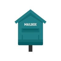Service mailbox icon flat isolated vector