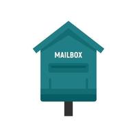 Service mailbox icon flat isolated vector