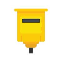 Post mailbox icon flat isolated vector