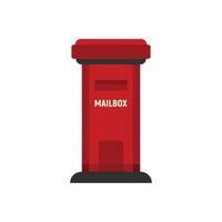 Mailbox container icon flat isolated vector