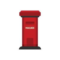 Mailbox container icon flat isolated vector