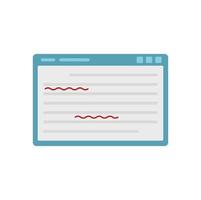 Web editor icon flat isolated vector