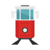 Turkish tramway icon flat isolated vector