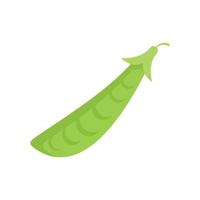 Bean peas icon flat isolated vector