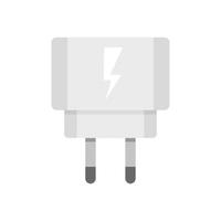 Power phone charger icon flat isolated vector