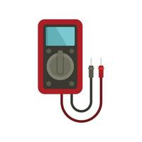 Diagnostic multimeter icon flat isolated vector